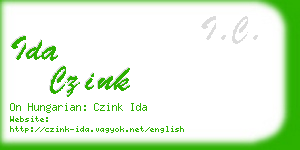 ida czink business card